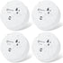 Geevon 4 Pack Water Leak Detectors, 100dB Water Sensor Alarms Flood Detector for