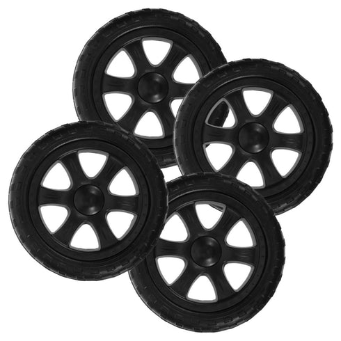 Veemoon 4pcs Heavy Duty Plastic Shopping Cart Replacement Wheels for Grocery Utility