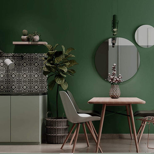 Yasinet 17.7" x197" Dark Green Wallpaper Green Peel and Stick Wallpaper Green Contact Paper Waterproof Self Adhesive Removable Wallpaper Decorative for Wall Bedroom Vinyl Film by Yasinet