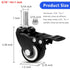 1.5"Stem casters Set of 4 Heavy Duty Inch Threaded Stem 5/16"- 16 x 1" casters Wheels Furniture Wheels Swivel Castors with Brakes 300Lbs