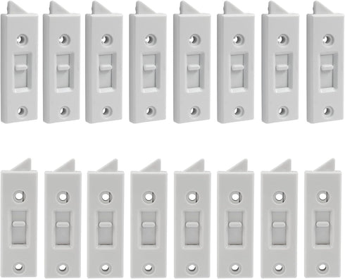 Window Latch Locks Replacement - Plastic Spring Loaded Sliding Window Tilt Latch - Pack of 16 Home Window Accessories