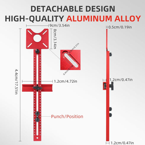 4 1 in Router Milling Groove Bracket,Cabinet Hardware Jig and Router Guide,Adjustable Router Circle Cutting Guide