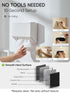 Streamlined Hand Towel Box Cover Holder, No Drill Installation & Damage-Free Adhesive Backing for Wall Mounted