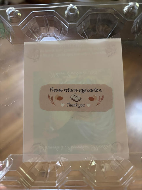 Generic 480 1 2.65 Inch Package Pcs Please Return Egg Carton Stickers x Farm Fresh Eggs Carton Labels Egg Stickers
