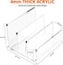 Richboom Clear Acrylic File Sorter, 8.5"x6.3"x6.2", Upright Desk Organizer for Mail, Document, Notebook, 3 Sections