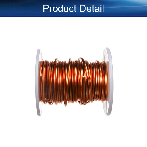 Heyiarbeit 14 AWG Enameled Copper Magnet Wire, 32.8 ft, 0.0591" Diameter, Temperature Rating 155?