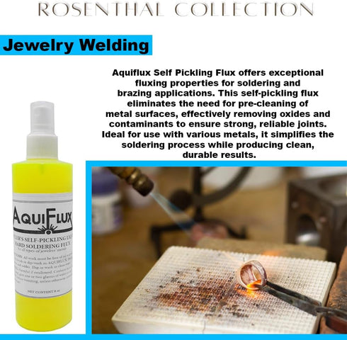 Aquiflux Self Pickling Flux 1/2 Pint for Precious Metals Gold Silver Jewelry and Hard Soldering (8 oz.)