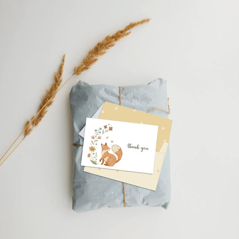 4x6 20-Pack) Gooji Woodland Thank You Cards with Envelopes (Bulk Matching Peel-and-Seal Envelopes Assorted Bulk