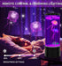 FineLiMoLa 12"-Black 2 2 Fish,16 Jellyfish Lamp Minimalist Cylinder Table Lamp with Large Jellyfish & Color Changing