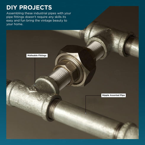 OQHM1855-10 NPGL1820 Galvanized Nipple Pipe, 1/8" x 2"