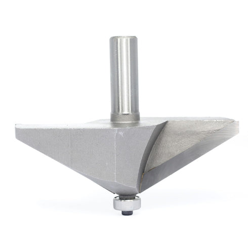 60 Bit,1/2" Shank,1-3/4" Depth,1" Degree Extra Large Chamfer Router Cutting Cutting Length Horse Nose Bevel Bits,Eased