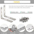 10 Pack 4 Inch 90 L Bracket Corner Braces Stainless Steel Heavy Duty Shelf Bracket for Wood Shelves, Wall Hanging