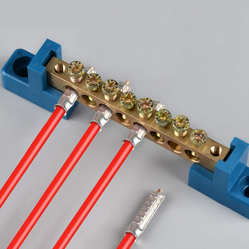 600 Pcs Wire Ferrules Kits, 7 Sizes Tinned Copper Crimp Connector AWG 22-10 Non Insulated Ferrules