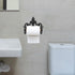 2pcs FOMIYES Vintage Rustic Cast Iron Toilet Paper Holder Wall Mounted Bathroom Paper Towel Rack Farmhouse Style Tissue