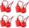 1/2" ISO5675 Hydraulic Coupling Dust Cap and Plug, Red Rubber Male Dust Cap and Female Plug Covers, 4 Set