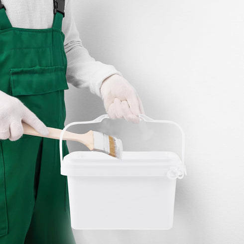 0.5 9.05 5.51 4.92 Inch Kichvoe Gallon Paint Bucket with Lid and Handle Lightweight Plastic Storage Pail for Household