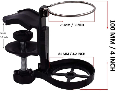 Pmsanzay 1.5" (38MM) Desk Side Drink Holder Home Office Table Water Bottles Holder Cup Holder for Bedroom Desktop