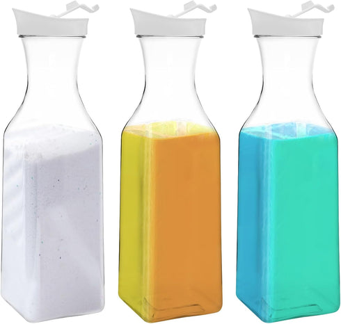 Dispenser,50oz Storage,3 Pack Laundry Detergent Powder Laundry Detergent Container,Fabric Softener Dispenser Laundry
