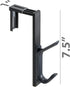 Officemate Double Coat Hooks for Cubicle Panels, Adjustable, 2 Pack (22009), Black