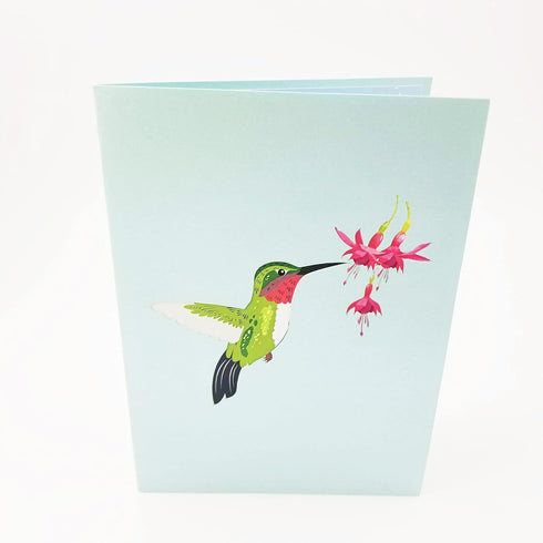 Hummingbird Pop Up Birthday Greeting Card - Great Gift for Birthday, Thanksgiving, Anniversary, Valentine's Day, Kids