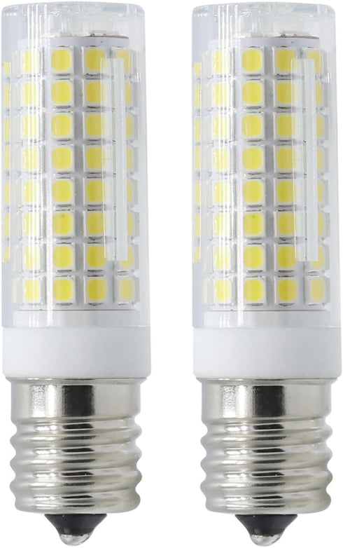E17 LED Microwave Oven Light Bulb, Replacement 40W 60W 75W Halogen Range Hood 7W Dimmable White 6000K (Pack of 2)