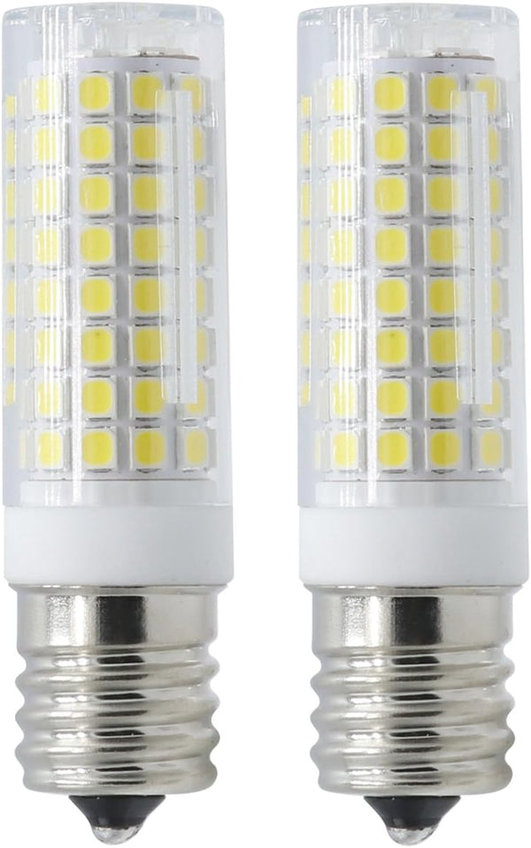 E17 LED Microwave Oven Light Bulb, Replacement 40W 60W 75W Halogen Range Hood 7W Dimmable White 6000K (Pack of 2)