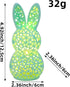 Silike 3D Easter Bunny Lamp, Printed Hollow Out Bunny Figurine Lamp, Easter Rabbit Statues for Table Office Bookshelf