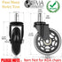 Office Rubber Chair Casters Replacement, Set of 5, 3 Inch Heavy-Duty Caster Wheels for Smooth Rolling on All Floors