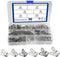 XINGYHENG 90pcs Metal Cable Clamps Fastener Assortment Kit 3.2-9mm for Wire Tube Plastic Wire Cord Management