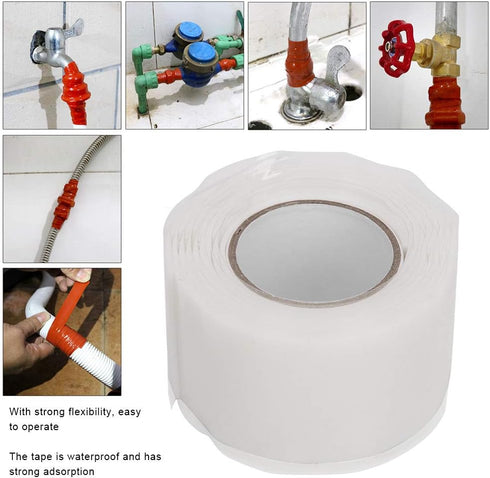 Waterproof Tape, Strong Adhesive PVC Pipe Repair Supplies, Quick Stop Leakage Sealing Tape, 1 Meter Long