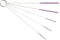 Professional Tube Cleaning Brush Set, Purple, 5 Pc. Kit for Bottles, Straws, and Detailing
