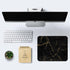 Marble Mouse Pad - Black & Gold, Modern Marbling, Non-Slip Rubber Base for Wireless Laptop
