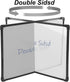 Double-Sided Dry Erase Board 16" x 12", Small Black Frame Hanging Whiteboard for Home, School, Office