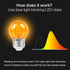 G40 Small dim Amber LED Edison 2000K 2 watt-15 watt Equivalent, E26 Base Low watt Soft Warm Light Bulbs for Healthy Sleep and Baby Nursery Light 4 Pack by KINUR