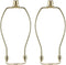 8 Inch Brass Lamp Harp Holder Kits with Finials, Light Duty Set of 2 DIY Lighting Accessories for Horn Frame Lampshade