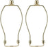 8 Inch Brass Lamp Harp Holder Kits with Finials, Light Duty Set of 2 DIY Lighting Accessories for Horn Frame Lampshade