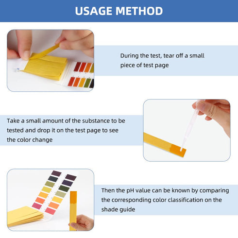HAIMAI 2 Pack 160 1-14 pH Test Strips. Strips Universal pH Test Paper, for Teaching, Chemical Experiments, Saliva