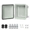 LeMotech Electrical Box, IP67 Waterproof Hinged Cover Junction Box, ABS Plastic Enclosure with Mounting Plate, Grey