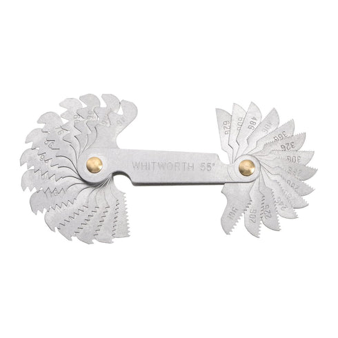 British Whitworth 4G-62G Screw Thread Pitch Gauge Tool, Pitch Cutting Gauge Caliper for Industrial Measurement