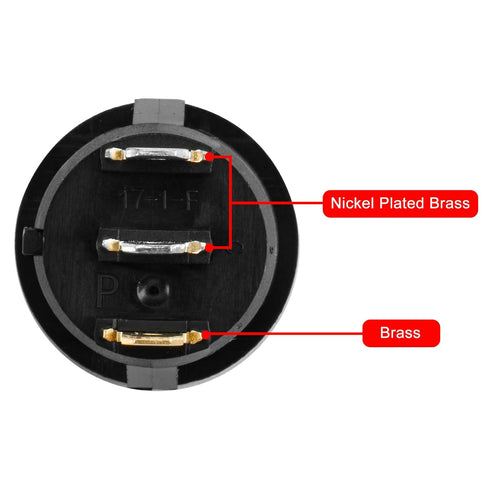 Round Rocker Switch ON-Off SPST, 3 Terminals Red Light, 10A 250VAC, 5 Pack.