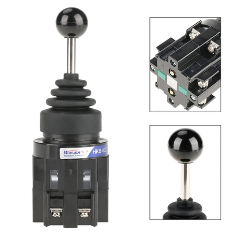 CS-402 4NO Joystick Switch, 4-Position Joystick Switch, Momentary Joy Stick Joystick Switch for Industrial Control AC 50Hz and DC Circuits