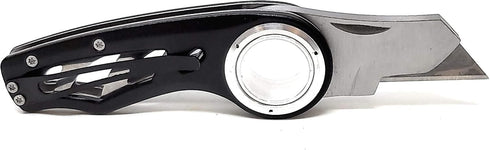 Excel Blades Revo Folding Pocket Utility Knife, Heavy Duty Box Cutter with Holster, Anti-Slip Grip, Quick Change Blades