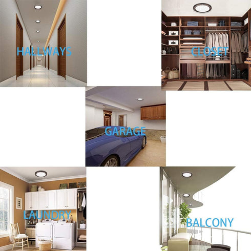 Youtob Motion Sensor Light LED Ceiling Light, 15W 1500lm Round Fixture with 30s/180s Timeout Adjustable 3 Colors