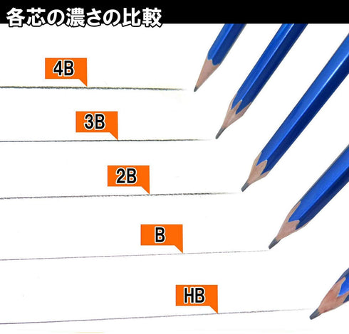 Kutsuwa HiLINE PA019 Pencils, Hoksign, 4B, Set of 3