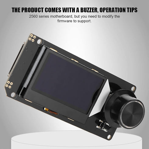 lvifloae Mini12864 3D 3 MKS LCD Display for Printers RGB Screen with Front SD Slot and Encoder, Compact DIY Control