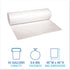 BlueDogSupplies 41-50 100 Count, 30+ 0.6 Commercial Gallon Trash Bags White, Gallons, Sturdy Mil Garbage Bags