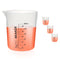 3 Pcs Plastic Beaker Set, 1000ml (33.8oz) Black Graduated Beakers with Dump Spout for Mixing and Measuring