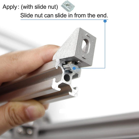20 Sets 2020 Aluminum Extrusion T Slot Corner Bracket, 90 Degree Right Angle Connector with M5 Bolts and Nuts