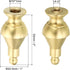 PATIKIL 2" 2 Set 1/4-27 Tall Brass Lamp Finials Cap Knob, Lamp Screw Holder Tapped for Table and Floor Lamp Shade
