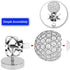 Ygapuzi E14 Modern Crystal Wall Light Flush Mount Wall Sconces Lamp Chrome Finish Bedside Lighting Fixture with Socket